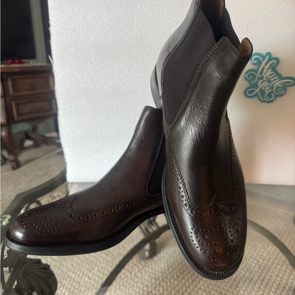 Classic Dark Brown Leather Men's Boots